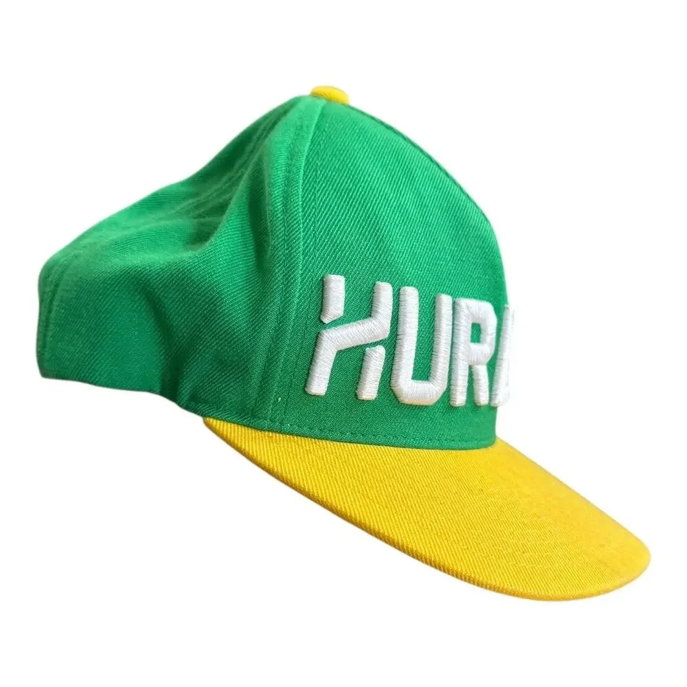 Hurley Classics Yupoong Brasil Brazil Flag Under Brim Ball Cap Wool Blend Green